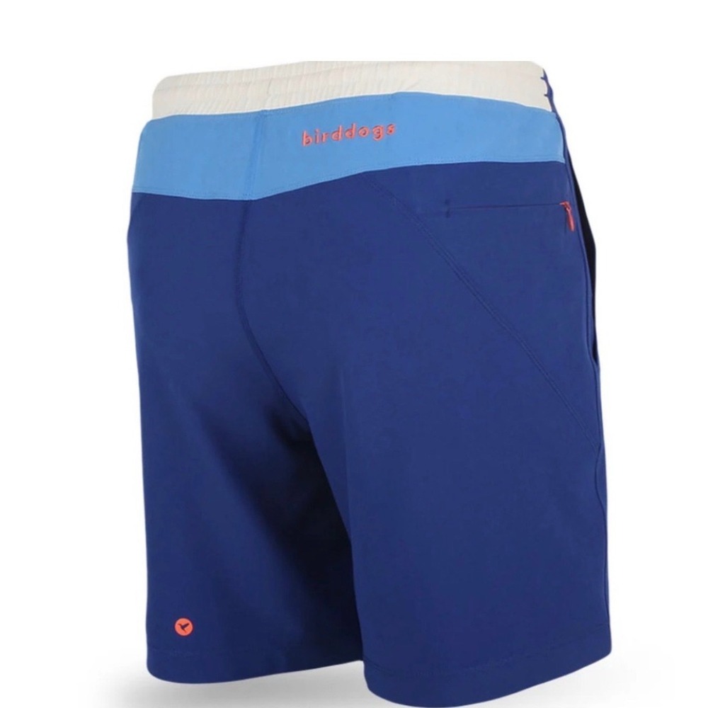 Birddogs Colorblock Gym Shorts Mens Small Long 9" Blue Lined Athletic Training